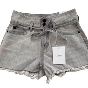 Kancan hi rise shorts with raw hem size small new with tags